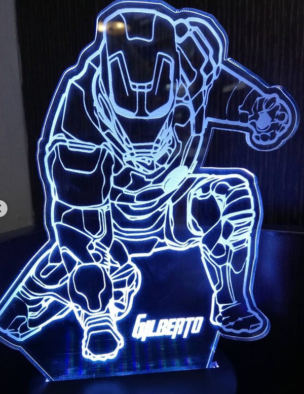 Lámpara Personalizada Iron Man Marvel