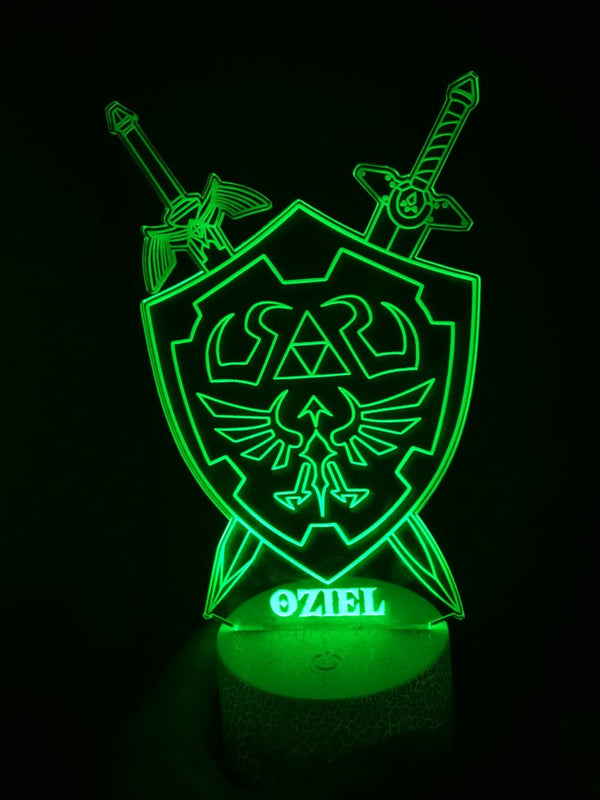 Lámpara personalizada - Escudo de Link (Zelda)
