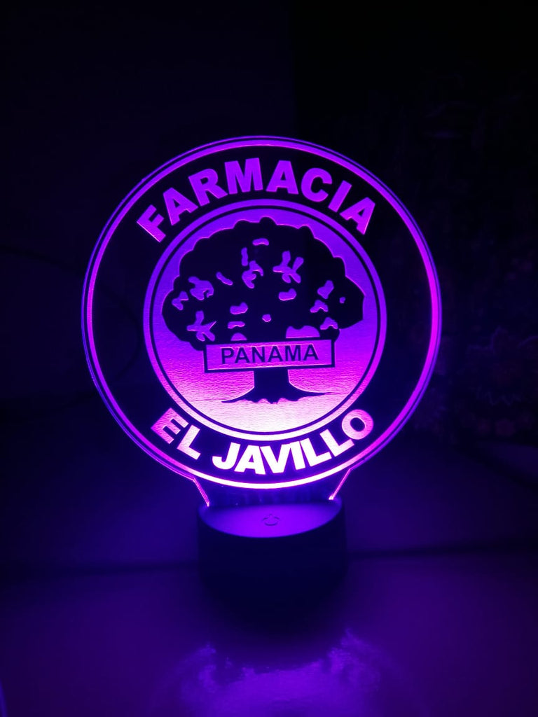 Lámpara Personalizada Corporativa Farmacia El Javillo