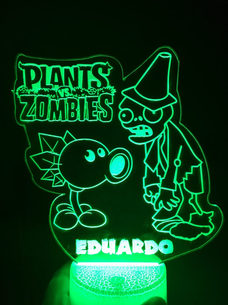 Lámpara personalizada - Plants Vs Zombie