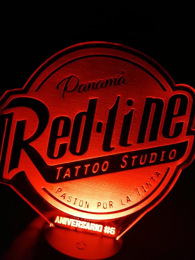 Lámpara personalizada Logo Corporativo Red Line