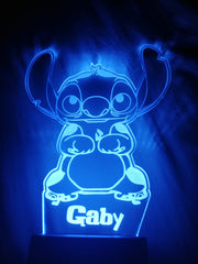 Stitch - Lámpara personalizada con iluminación LED