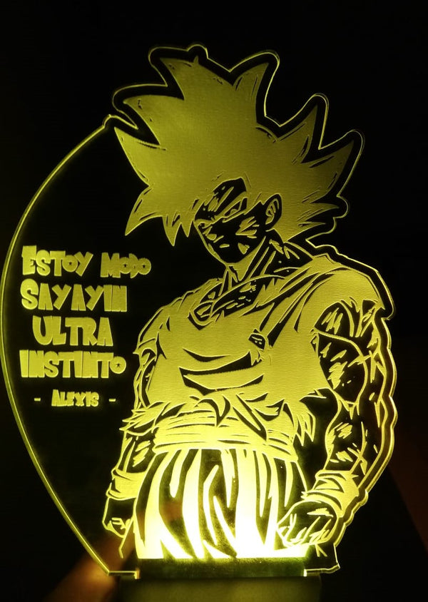 Lámpara personalizada de Goku Ultra Instinto Dragon Ball Super