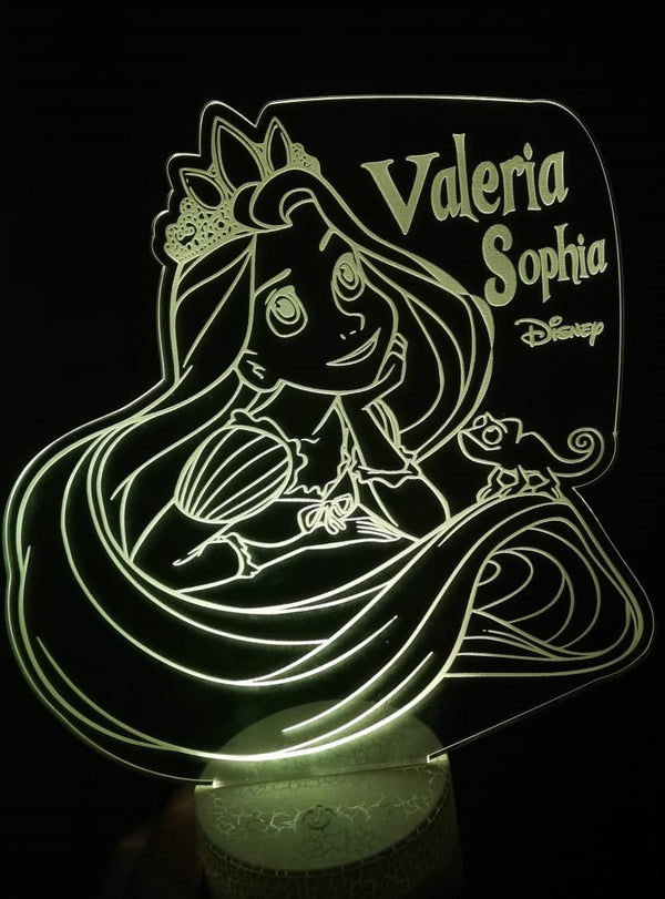 Lámpara personalizada Princesa de disney (Enredados)
