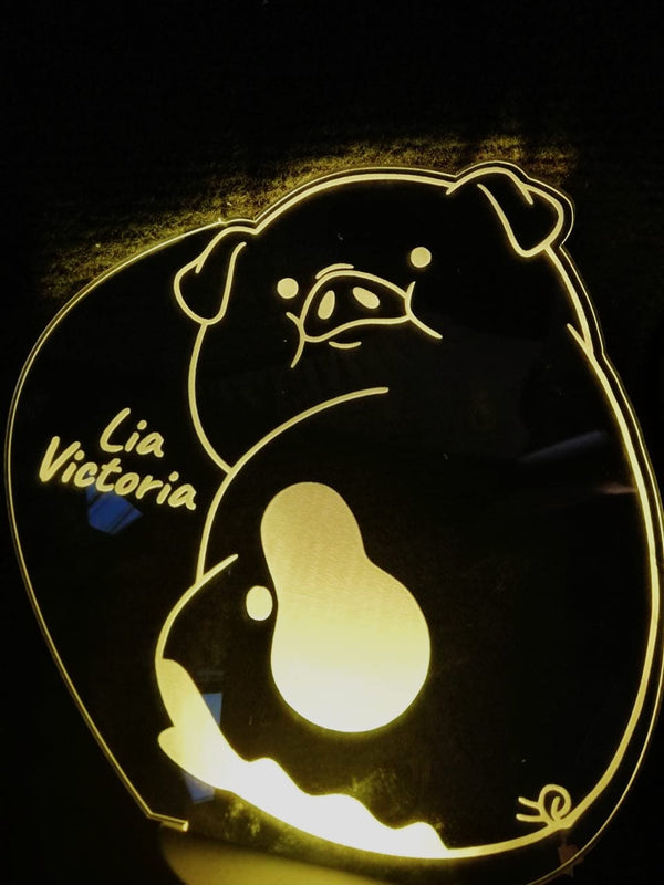 Lámpara personalizada Waddles (Gravity Falls)