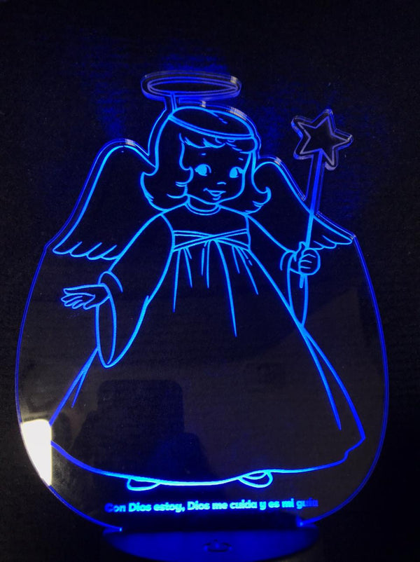 Lámpara personalizada Angelita con oración
